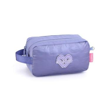 Imagem de Estojo Feminino Duplo Escolar Espaçoso Bolsa para Lápis - Seanite, Rox