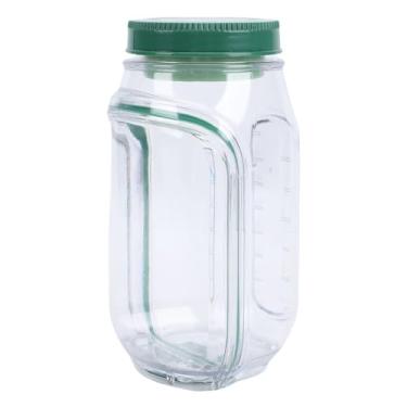 Imagem de Fockety Jarra de Salada, Recipiente Portátil Reutilizável para Alimentos Com Compartimento de Molho à Prova de Vazamentos de 2,5 Onças e Design de Abertura Lateral Em Camadas Verticais,