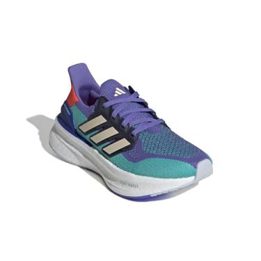 Imagem de adidas Tênis infantil unissex Ultraboost Light, Semi cobalto azul/areia cristal/vermelho brilhante, 5.5 Big Kid