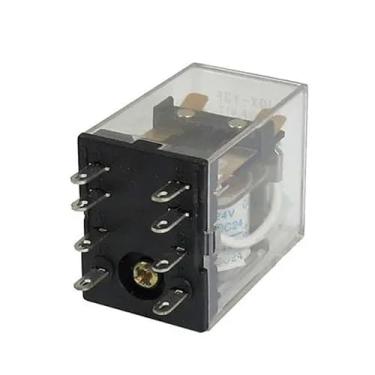 Imagem de JQX-13F MY2 DC 24V Bobina 8 pinos DPDT Relé eletromagnético LED verde