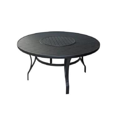 Imagem de Mesa Redonda 1,40m centro Giratório aluminio para jardim - Sarah Móvei