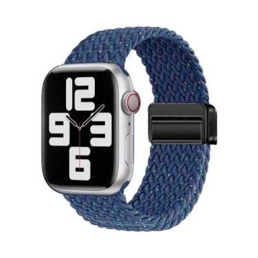 Imagem de Pulseira De Nylon Trançada Compatível Com Apple Watch Series S10 46mm 