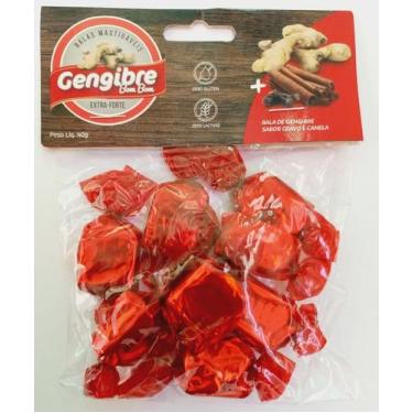 Imagem de Bala Bombom de gengibre mastigável 40g cravo e canela gengibrinha