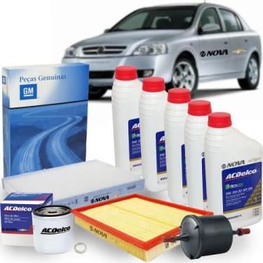 Imagem de Kit Oleo Sintetico 5w30 Filtros Ar Combustivel Ac Pecas Genuinas Gm As