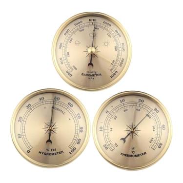 Imagem de Ioensy Barômetro, higrômetro, termômetro e estação meteorológica versáteis para uso interno e externo, com medidor de pressão atmosférica para armazéns, Sem Relógio