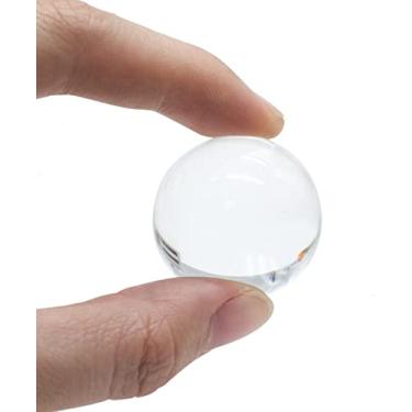 Imagem de Zittop Mini bola de cristal transparente esfera de vidro globo Fengshui Oenfeites em miniatura para presentes decoração de casa Docor 30 mm/1,2 polegadas