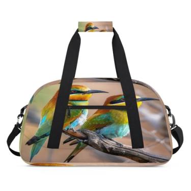 Imagem de Bolsa esportiva Beija-flor animal realista tamanho grande impermeável durável dobrável bolsa para dormir bolsa de fim de semana bolsa de treino para dança, balé, academia, ginástica, mala de viagem