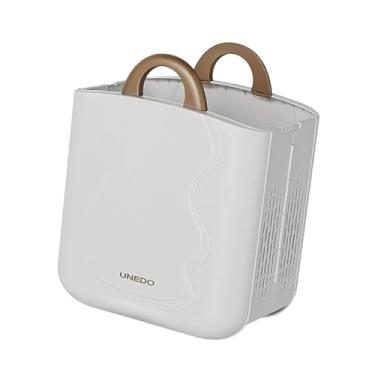 Imagem de Fenteer Cesto de roupa dobrável, cesto de roupa suja respirável, moderno, organizador de roupas sujas, organizador de armazenamento para casa, faculdade, Branco