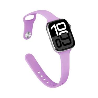 Imagem de Pulseira De Silicone Slim Para Apple Watch 45mm 44mm 40mm 41mm Bracele