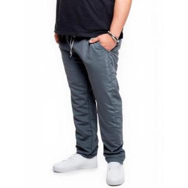 Imagem de Calça Plus Size Masculina Tactel  Popular Casual Treino Academia Bolsos Laterais-Masculino