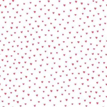 Imagem de Papel de Parede Fofura Baby Corações Rosa Branco FF4023 - Importado