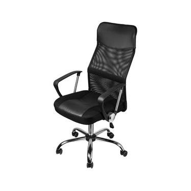 Imagem de Cadeira de Escritório Giratória OR Design Desk com Regulagem de Altura, Apoio para os Braços e Sistema Relax - Preto