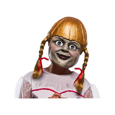 Imagem de Rubie's Annabelle Comes Home Máscara para adultos com rabos de porco, como mostrado, tamanho único EUA, Conforme mostrado., tamanho nico