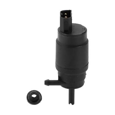 Imagem de Partuto Bomba de lavadora de para-brisa Nº 61661380066 - Bomba de motor de lavadora de para-brisa dianteira de carro - para BMW Série 3 1982-1994 Plástico Preto com ilhós - 1 peça