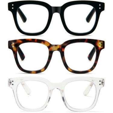 Imagem de Óculos de leitura REAVEE Retro Oversized Blue Light Blocking