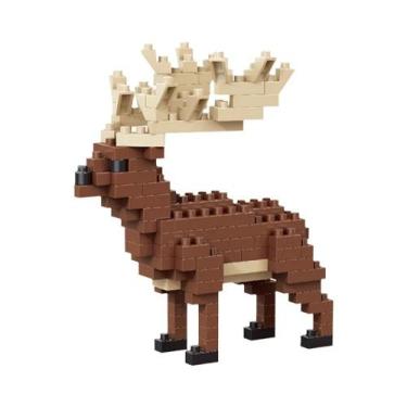 Imagem de Brinquedo De Blocos De Montar Micro Mini Alpacas, Alces E Girafas, Pre