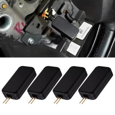 Imagem de 4 peças de testador de simulador de airbag SRS para carro, resistor universal de desvio de airbag, ferramenta de manutenção e reparo para localização de falhas, instrumento de teste de scanner de