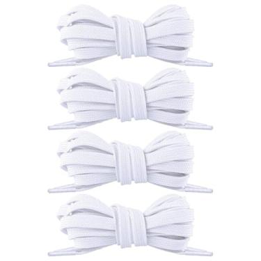 Imagem de Corda de Sapato Plana com Camada 1cm Largura 55 Polegadas 140cm Cordas Planas para Calçados Tênis Botas Fashionável Amarrada Seguramente Uso Diário