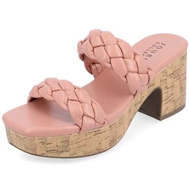 Imagem de Journee Collection Womens Kyaa Tru Comfort Foam Braided Strap Platform Sandals Pink 7 Medium WOMENS US