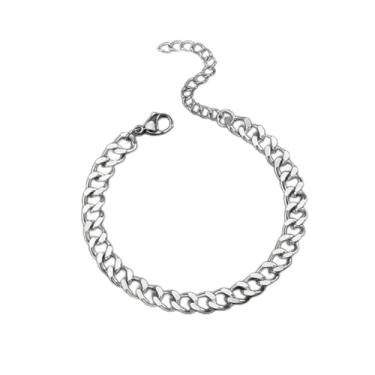 Imagem de Pulseira masculina - design de corrente ousada, acessório de metal em vários tons, One Size, Aço inoxidável, Sem Pedra Preciosa
