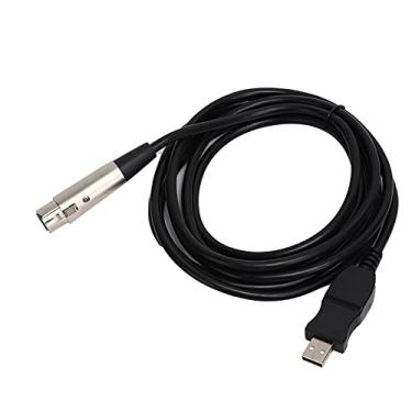 Imagem de Akozon Cabo Adaptador USB para XLR Fêmea Com Função de Gravação para Equipamentos de Jogos - Conversor de áudio Plug and Play para /// - Qualidade de Som Nítida e Indicador LED