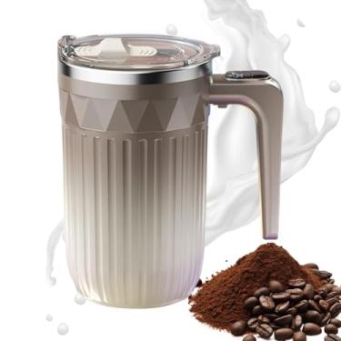 Imagem de Caneca de Café com Mistura Automática | Copo Misturador Elétrico de 450 ml | com Agitador Extraível e Recarregável para Café | Para Leite Chá Cacau Chocolate Bebidas Casa