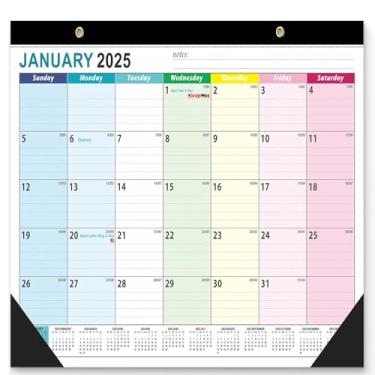 Imagem de CWPJUNDGP Calendário 2025 Edição Inglesa Calendário de Parede 18 Meses Contagem Regressiva Inglês Desktop Calendário de Mesa Simples