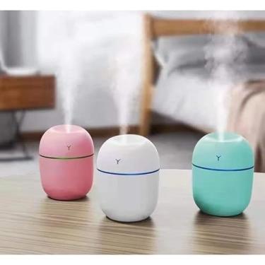 Imagem de Mini Umidificador Difusor Aromatizador Egg Portátil USB LED - Purificador Ar Ambiente Silencioso para Casa Escritório Escola