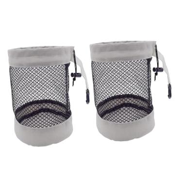 Imagem de Dynwave Conjunto de 2 Sacos de Rede para Bolas de Golfe, Multiuso, Pequenos e Portáteis, Organizadores para Natação, Praia, Viagens, Camping e Academia, S