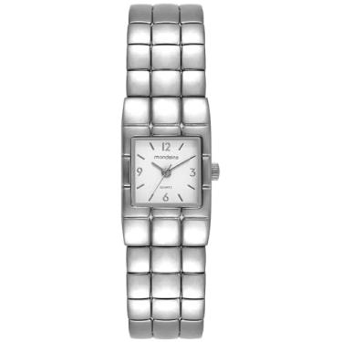 Imagem de Mondaine Relógio Feminino Prata Metal Quadrado Index e Números