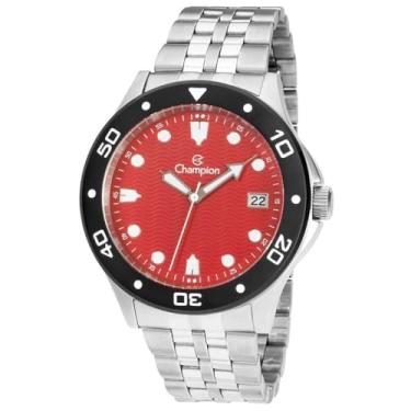 Imagem de RELOGIO CHAMPION ANALO VERMELHO METAL PRATA CA31453V