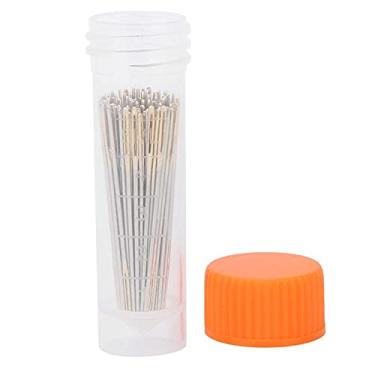 Imagem de Naroote Conjunto de Agulhas de Ponto Cruz de Metal Grande para Costura Fácil, Agulhas de Bordado de 100 Unidades Com Caixa de Armazenamento para Costura de Cruzada, de de Aço Inoxidável para Uso Doméstico, , etc. (Nº 24)