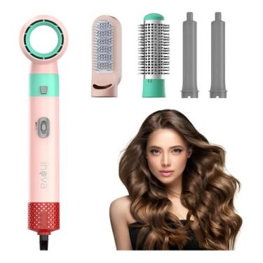 Imagem de Escova Secadora 5 Em 1 De Cabelo Alisadora E Ondulado Bivolt - kapbom,