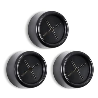 Imagem de Ganchos de toalha de cozinha redondo autoadesivo suporte de toalha de prato suporte de parede gancho de toalha de mão cabide de toalha de chá para porta de armário (3 peças_cinza)