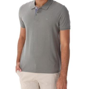 Imagem de Camisa Polo Slim Manga Curta Masculina Ogochi 007490001 Cinza-Masculino