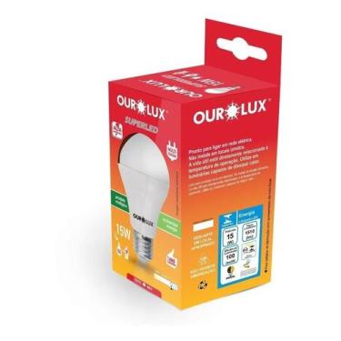 Imagem de Lâmpada De Led Bulbo 15w Branco Quente 3000k - Ourolux