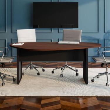 Imagem de Mesa Orgânica 1,83m x 1,00m para Reunião com Pés em Metal F5 Office - 