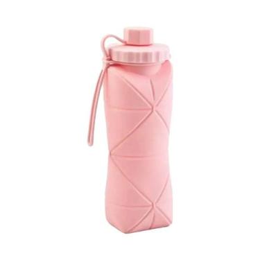 Imagem de Garrafa De Água Dobrável De Silicone Grande 600ml Portátil De Grau Ali