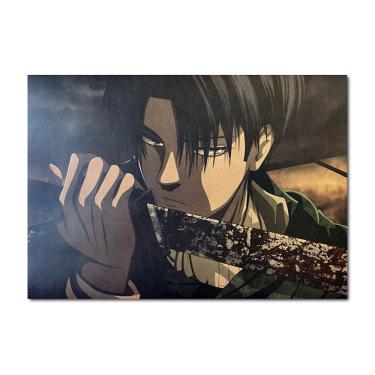 Imagem de Pôster Attack on Titans, arte em anime, papel de 51 x 35,5 cm