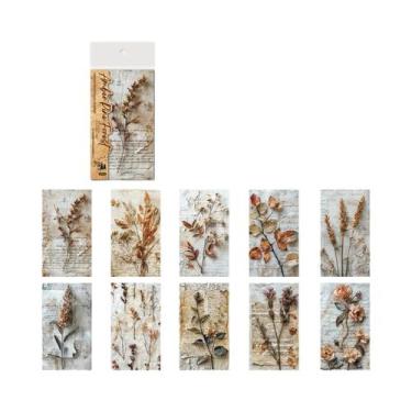 Imagem de Papel Decorativo Vintage Com Padrões De Flores, 30 Peças Para Planejam