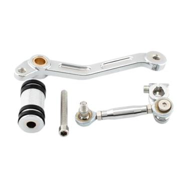 Imagem de Vaveren Alavanca de câmbio em liga de alumínio, pedal de freio e alavanca de câmbio para motocicleta VMX1200, Prata