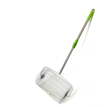 Imagem de Kunpengzhi O colecionador de aço inoxidável de grande capacidade é perfeito para colecionador superior de tênis, pickleball (apanhador de bola + 30 bolas de tênis)