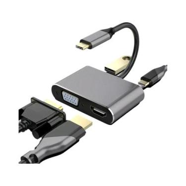 Imagem de Hub USB C 4K HDMI VGA Tipo C Com Carregamento PD USB 3.0 Docking Para 