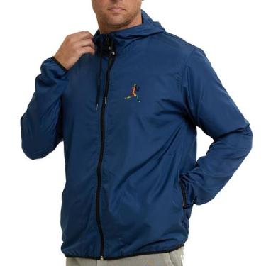 Imagem de Jaqueta Corta Vento Masculina WSS Brasil Run Colors, Azul, GG