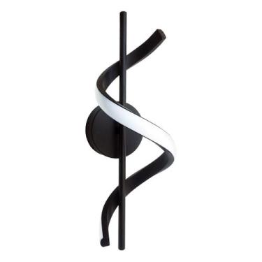 Imagem de Arandela Led Preta Espiral Torcida 10W Cabeceira Bet24 - Acienda, pret