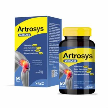 Imagem de Artrosys Cartilage Vital Z  Condroitina 600mg Ácido Hialurônico Coláge