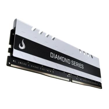 Imagem de Memória 16GB DDR4 3200MHz Rise Mode Diamond - CL22 - com Dissipador - Branco - RM-D4-16G-3200D
