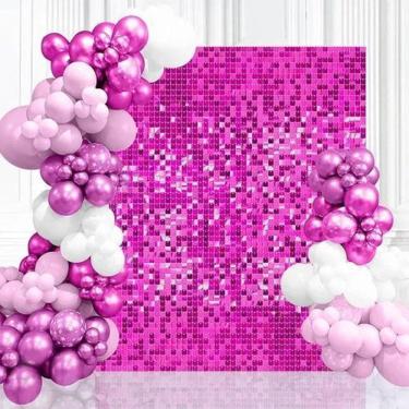 Imagem de 1 Placa Painel Shimmer Wall Muro Lantejoula Festa Cor 30X30