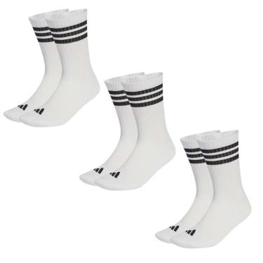 Imagem de Kit 3 Pares De Meias Adidas Cano Médio 3 Stripes Essentials Unissex