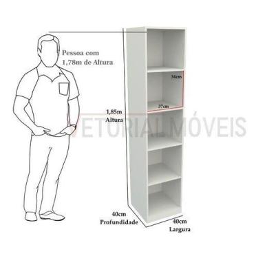 Imagem de Armário Colmeia Eloisa M10 100% Mdf (closet Lojas Expositor) - VETORIA